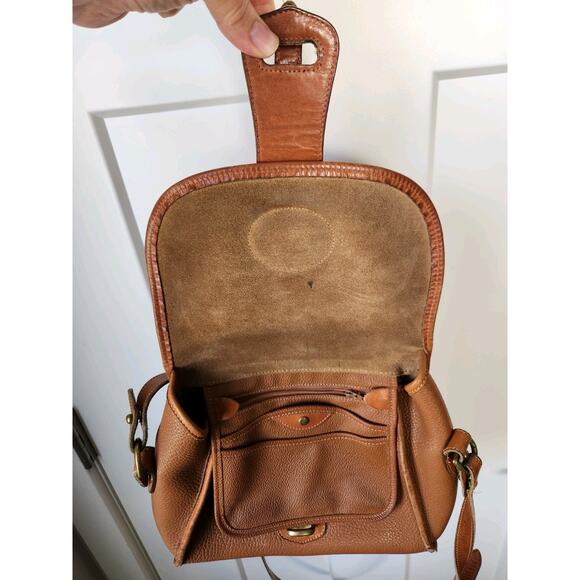 VTG 80s Dooney & Bourke Essex R25 Leather Saddle Tan Handbag Purse USA Serial # - Picture 10 of 15